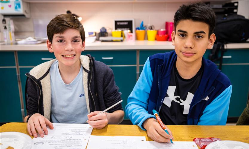 Students enjoy a science experiment